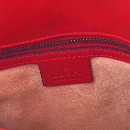 Gucci Calfskin Matelasse Large GG Marmont Shoulder Bag Hibiscus Red 8 of 14