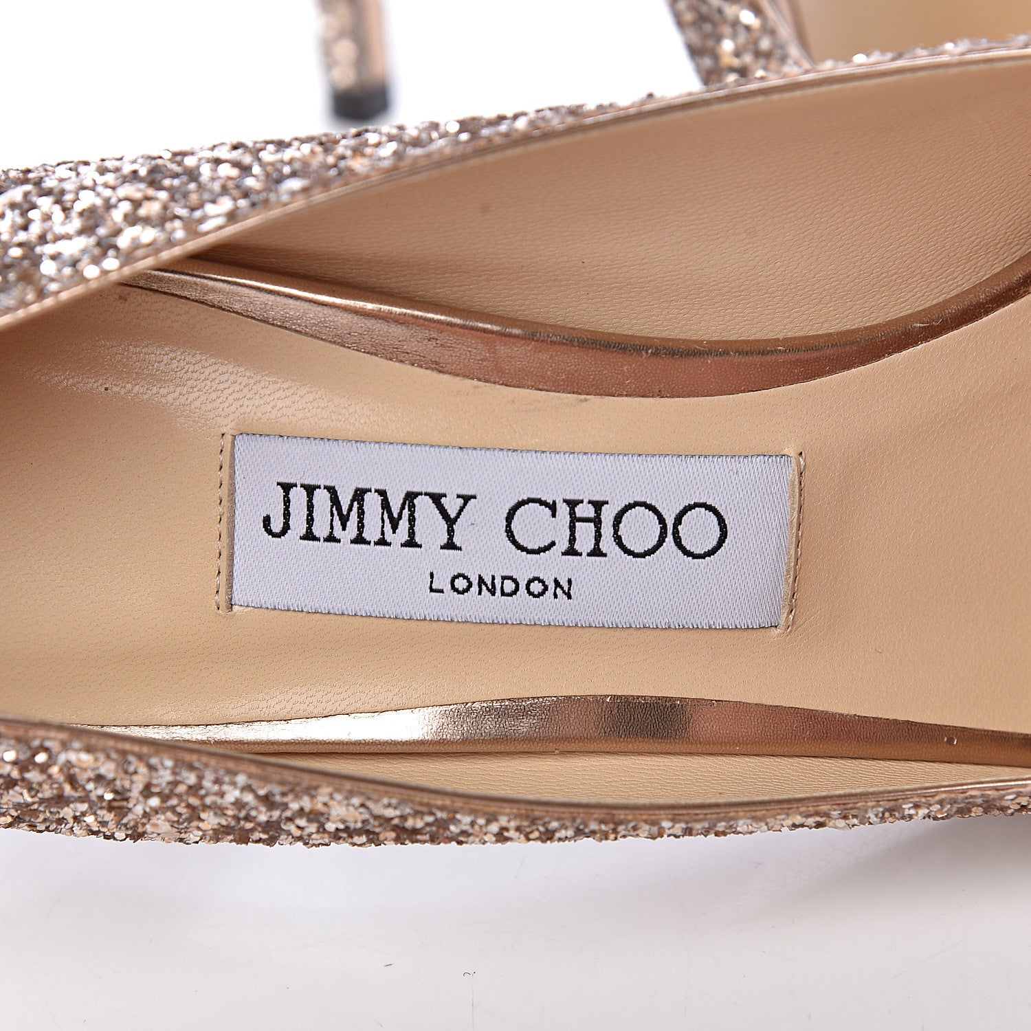 Jimmy Choo Coarse Glitter Romy 100 Pumps 39 Ballet Pink 6 of 9