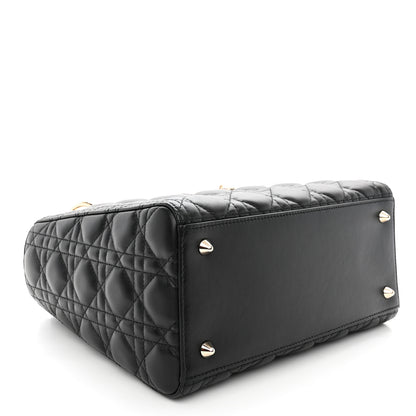 Christian Dior Lambskin Cannage Medium Lady Dior Black 4 of 9