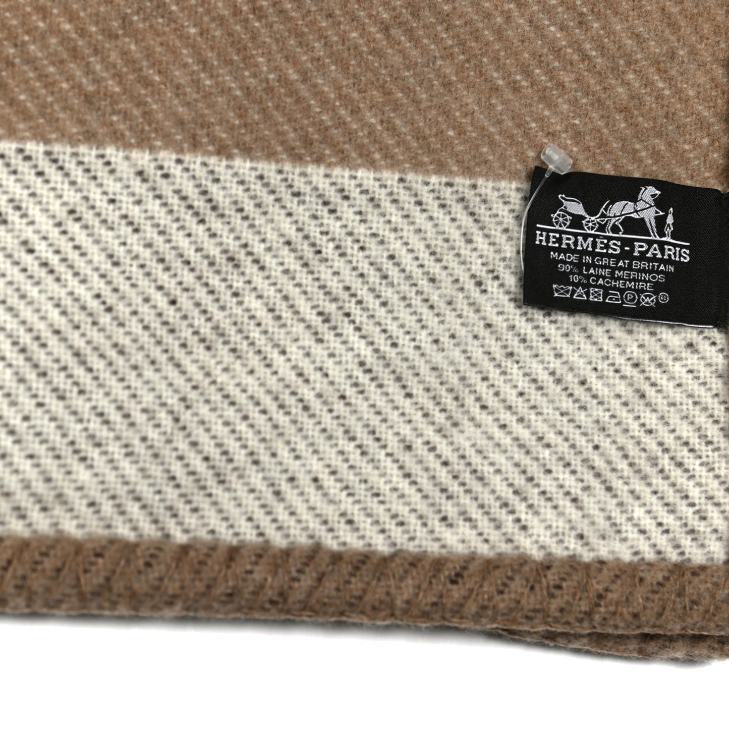 Wool Cashmere Brandebourgs Blanket Ecorce