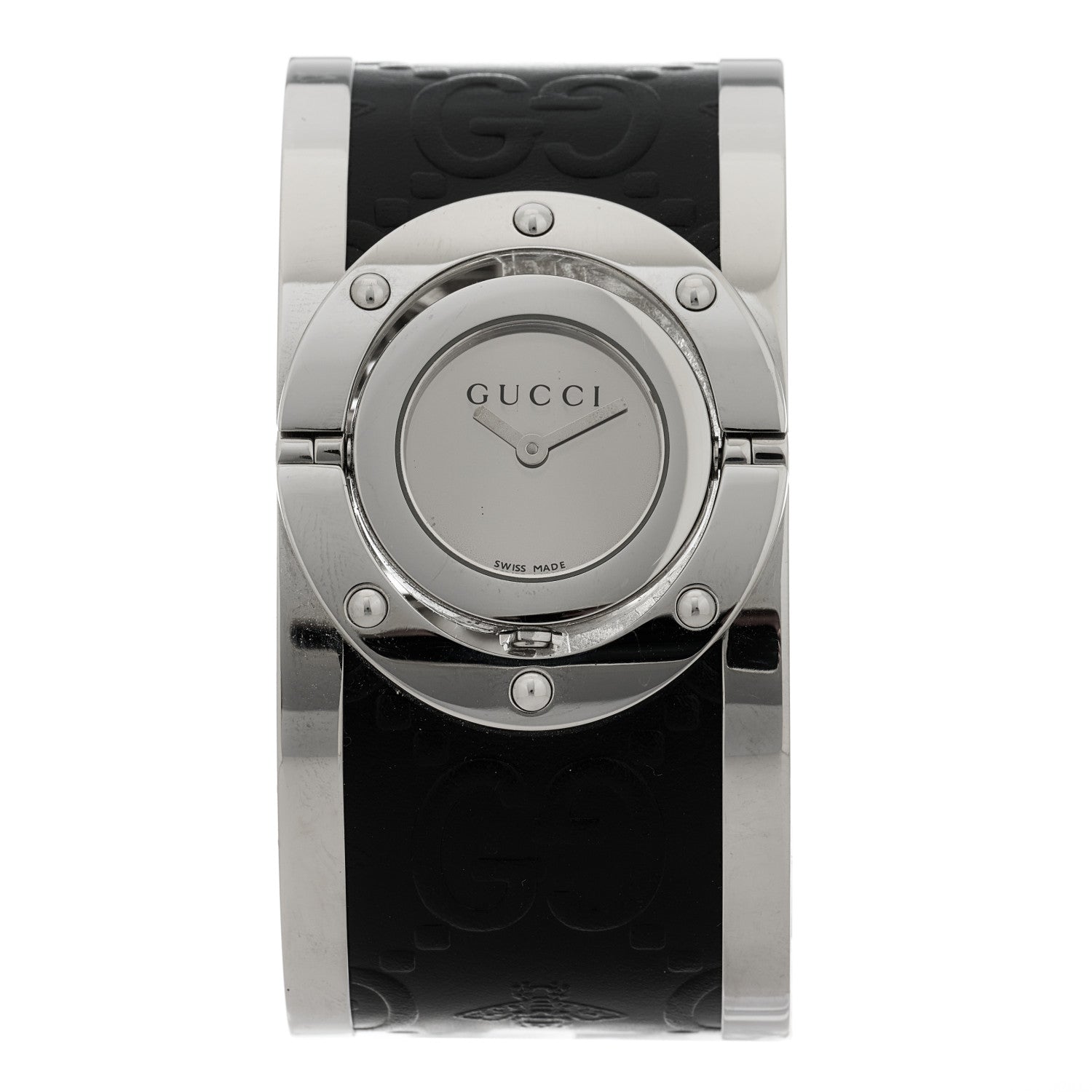 Gucci Stainless Steel Calfskin 33mm Twirl Quartz Watch 1 of 5