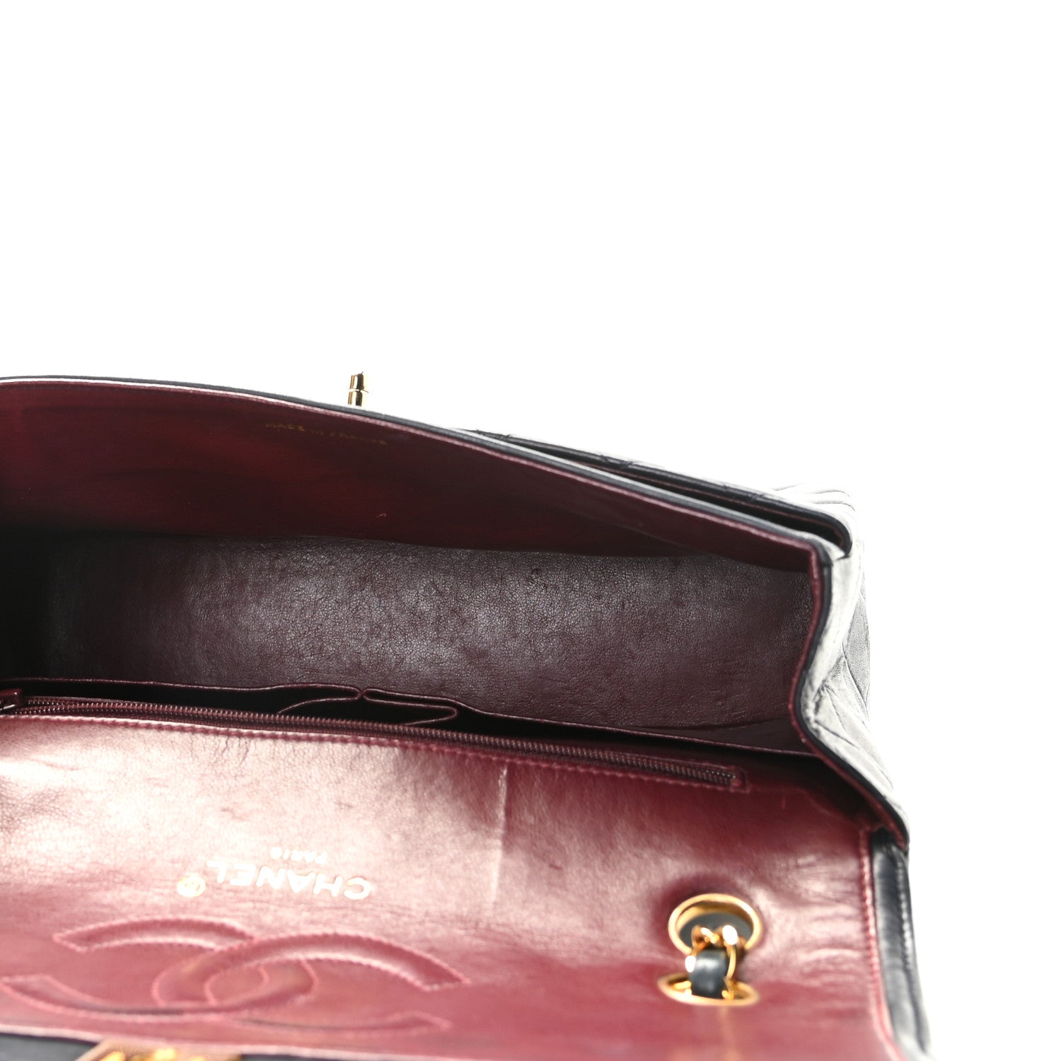 Chanel Lambskin Quilted Medium Single Flap Navy Blue 5 of 15