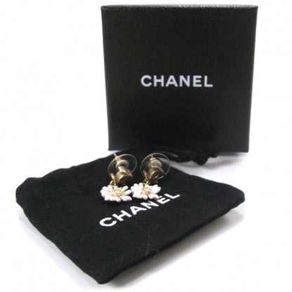 Chanel Daisy CC Dangle Earrings Gold 3 of 5