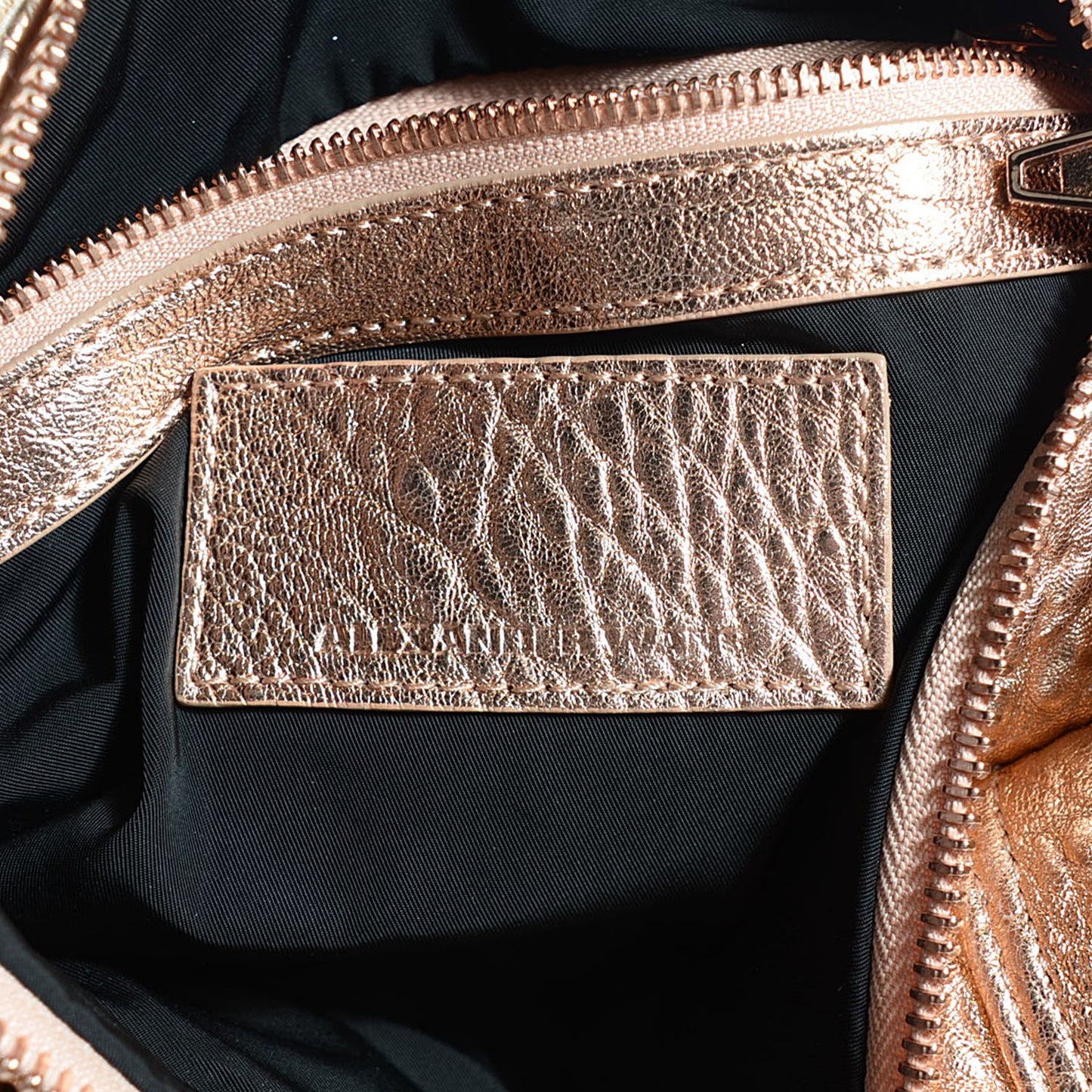 Pebbled Lambskin Rocco Rose Gold Hardware