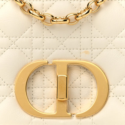 Christian Dior Lambskin Cannage Small Caro Bag Ivory 8 of 14