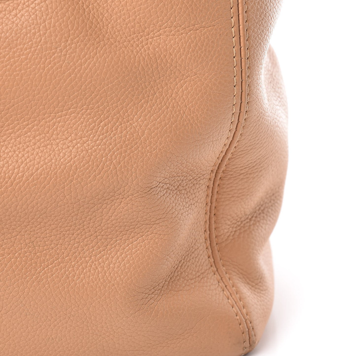 Calfskin Cerf Executive Shopper Tote Light Beige