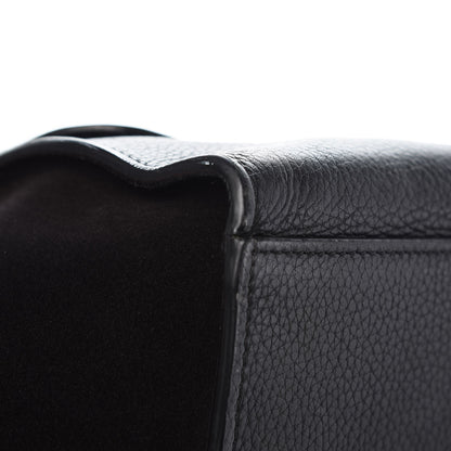 Celine Drummed Calfskin Suede Small Trapeze Black 28 of 31
