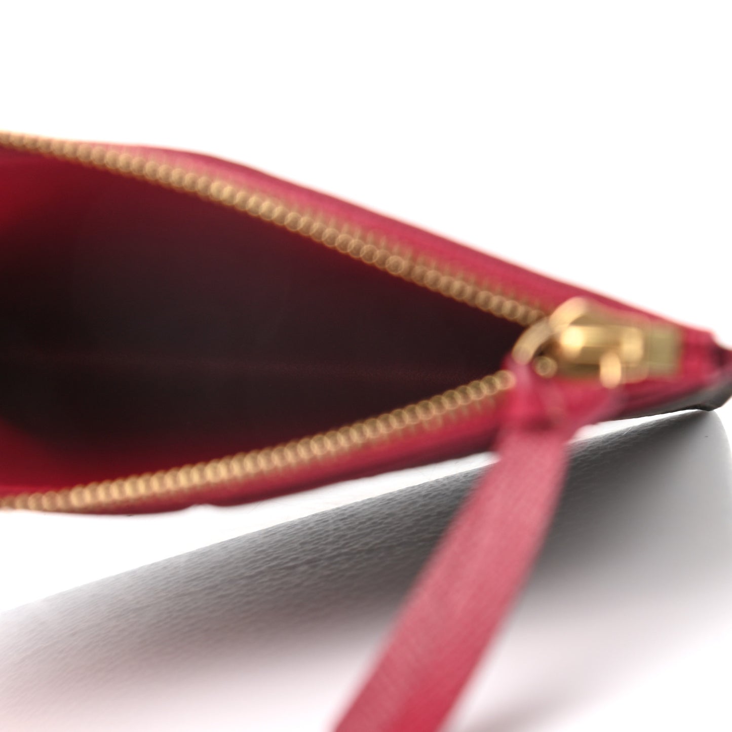 Monogram Zipped Card Holder Fuchsia