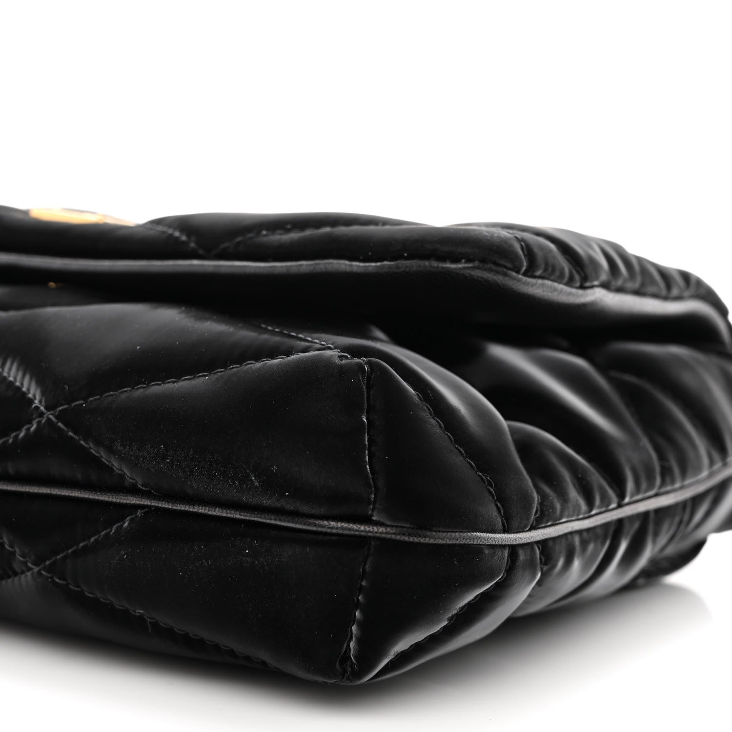 Saint Laurent Satin Quilted Le 57 Diamond Shoulder Bag Black 10 of 10