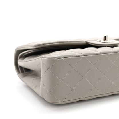 Chanel Lambskin Quilted Medium Double Flap Grey 9 of 13