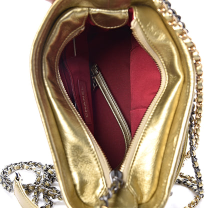 Chanel Metallic Aged Calfskin Quilted Small Gabrielle Hobo Gold 9 of 10