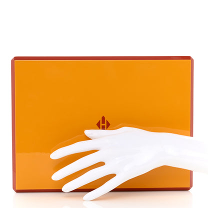 Hermes Lacquered Wood Facettes Watch Box Curry 2 of 11