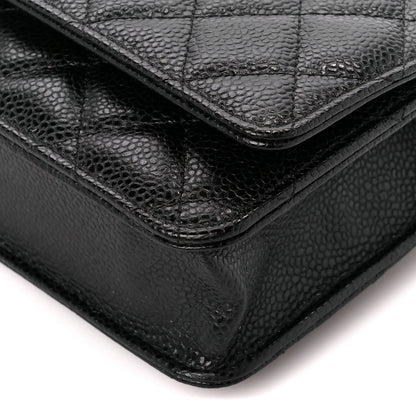 Chanel Caviar Quilted Wallet on Chain WOC Black 11 of 12
