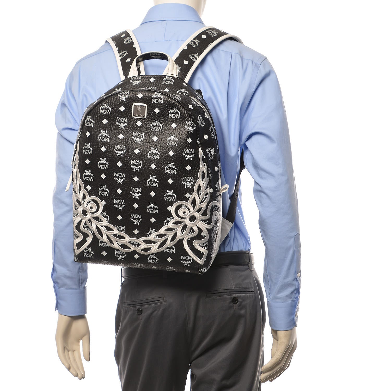 MCM Visetos Medium Stark Dietrich Laurel Backpack Black 2 of 10