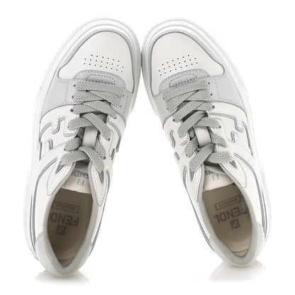 Fendi Suede Vitello Fendi Logo Match Low Top Sneakers 37.5 Cream Tobacco Black 2 of 9