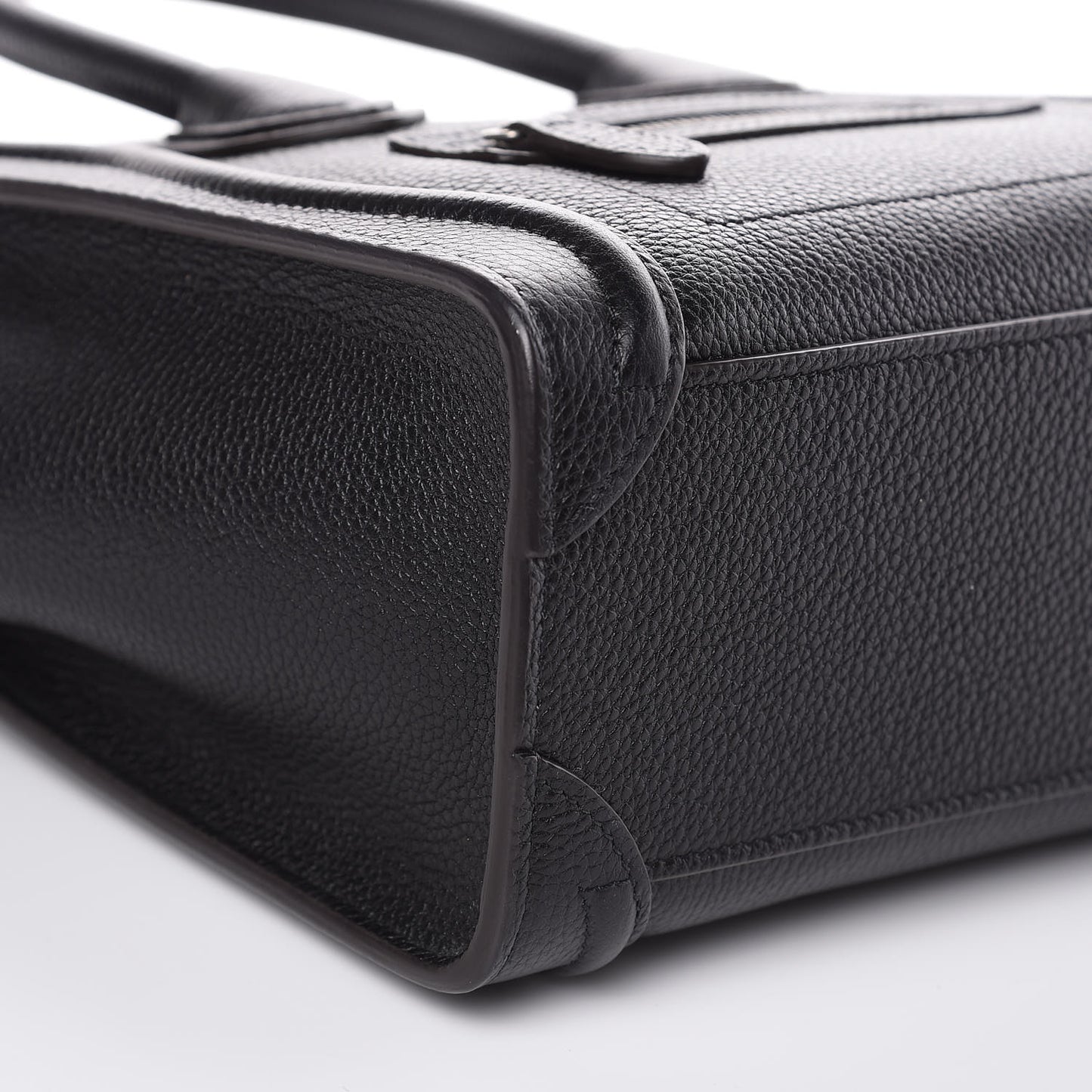 Drummed Calfskin Nano Luggage Black