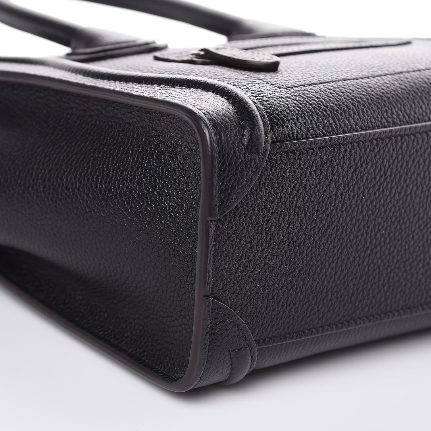 Celine Drummed Calfskin Nano Luggage Black 8 of 9