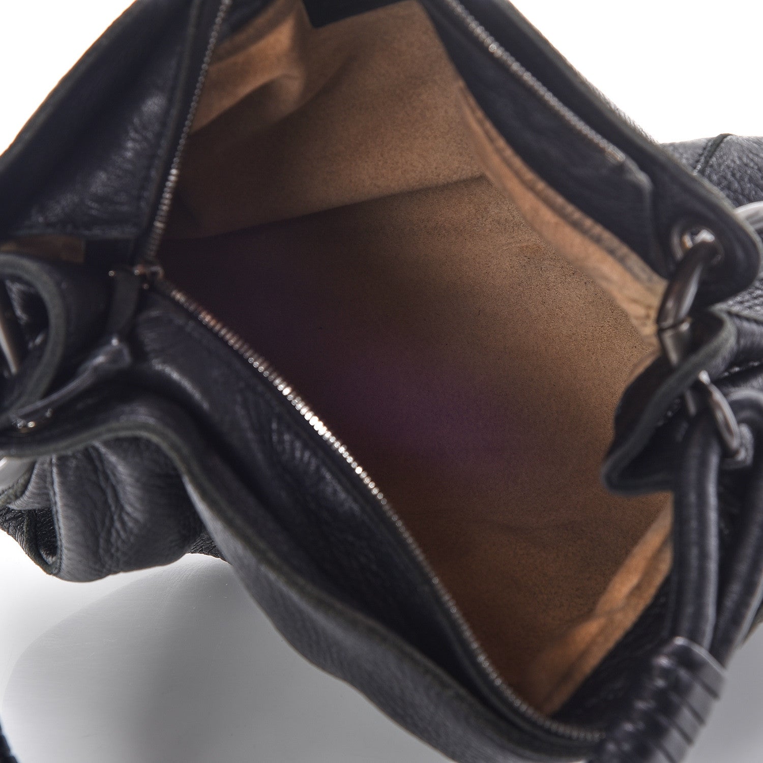 Bottega Veneta Cervo Deerskin Ring Shoulder Bag Black 7 of 12