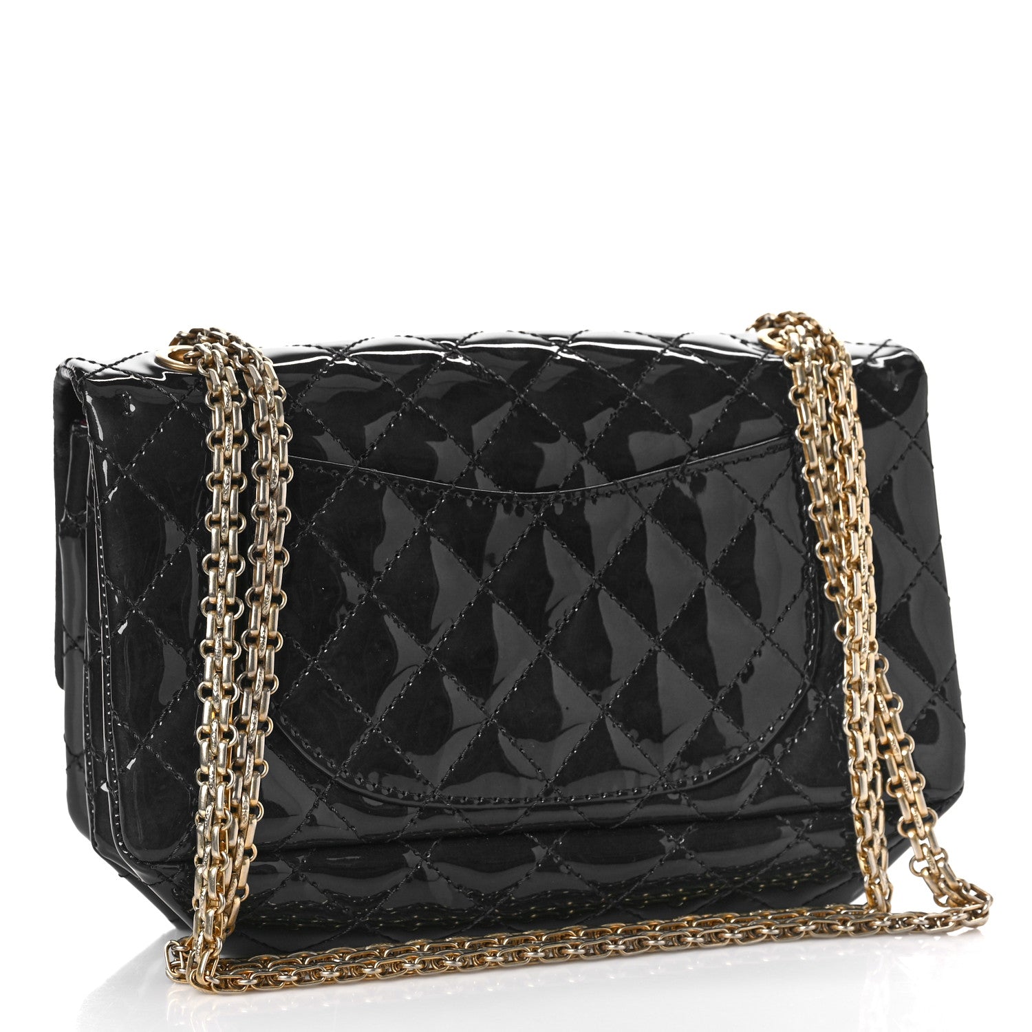 Chanel Patent Quilted Accordion Reissue 2.55 Flap Navy 3 of 9