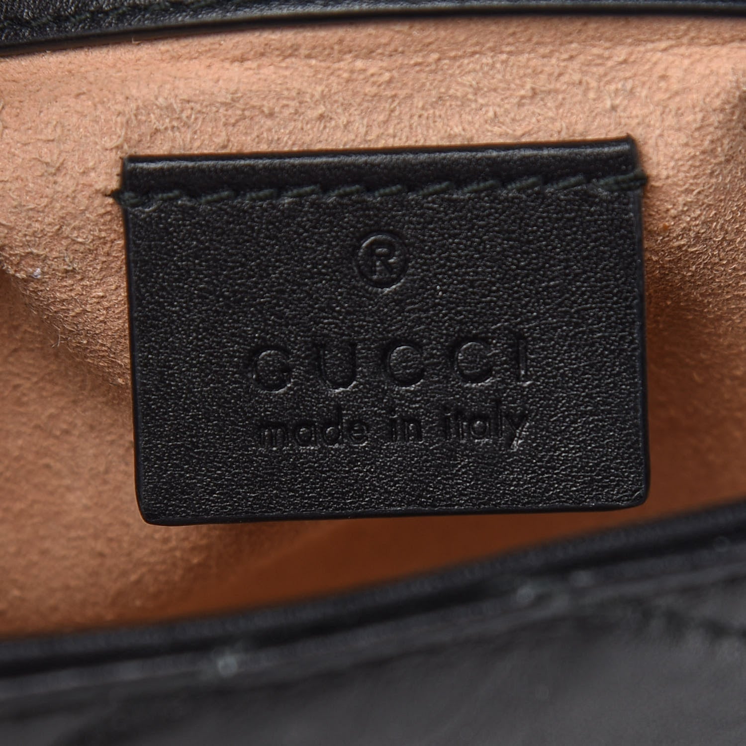 Gucci Calfskin Matelasse Super Mini GG Marmont Shoulder Bag Black 6 of 10