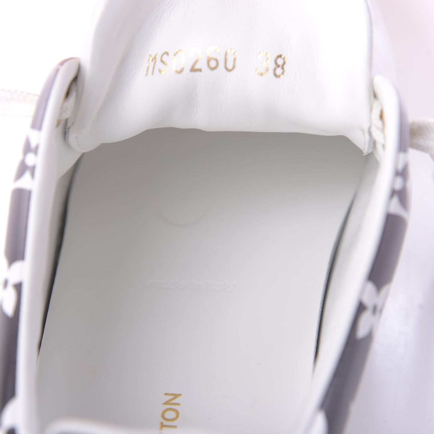 Calfskin Monogram Frontrow Sneakers 38 White Black