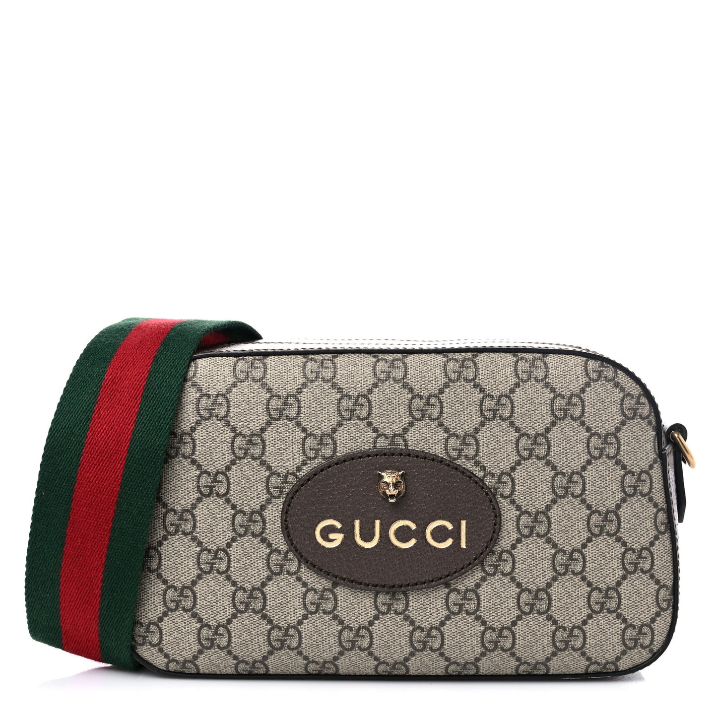 GG Supreme Monogram Web Neo Vintage Shoulder Bag Beige New Acero Crop