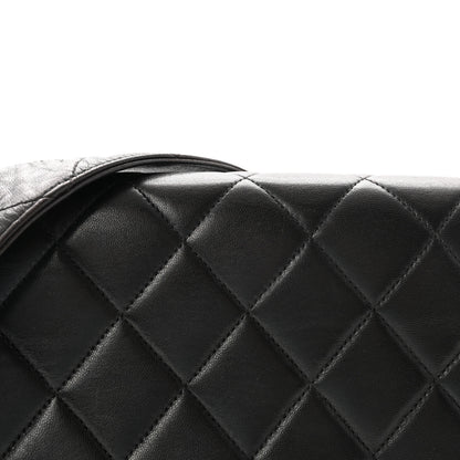 Chanel Lambskin Quilted Flap Shoulder Bag Black 9 of 11