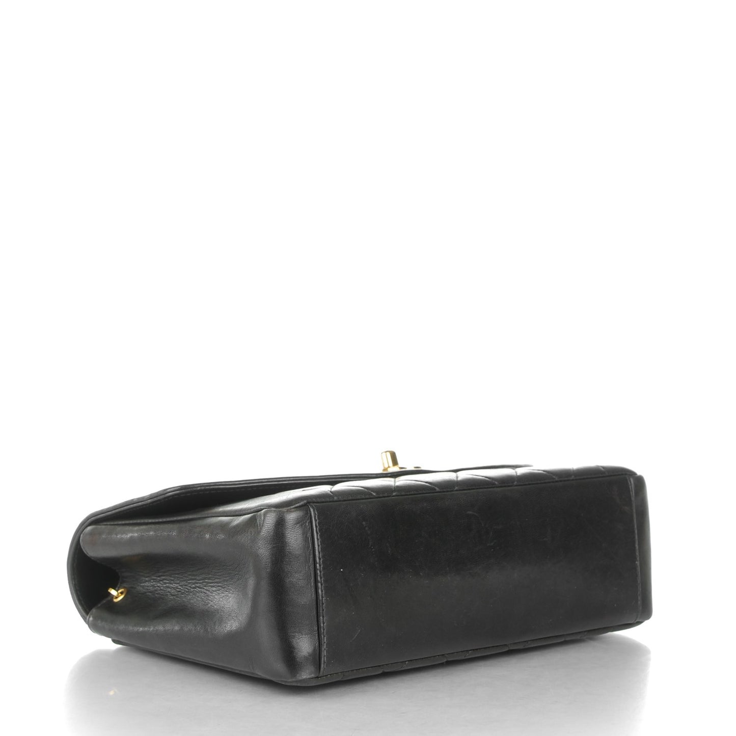 Lambskin Quilted Small Single Flap Black