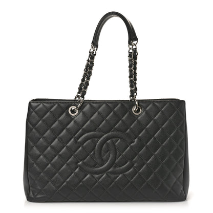 Chanel Caviar Quilted XL Grand Shopping Tote GST Dark Grey 1 of 10