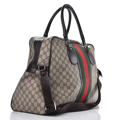Gucci GG Plus Monogram Web Carry On Duffle Bag Ebony 3 of 14