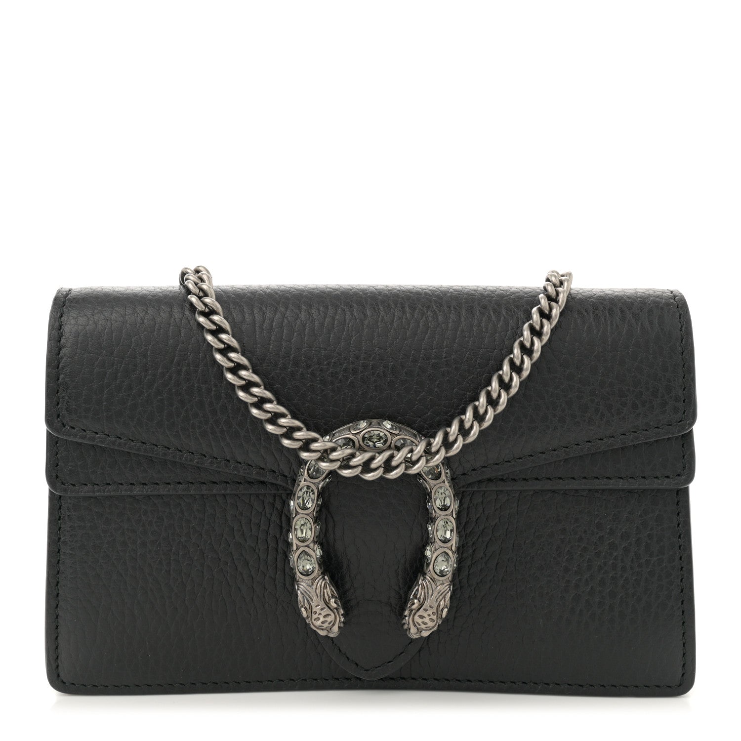 Gucci Calfskin Super Mini Dionysus Shoulder Bag Black 1 of 11