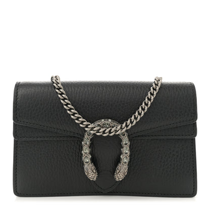 Gucci Calfskin Super Mini Dionysus Shoulder Bag Black 1 of 11