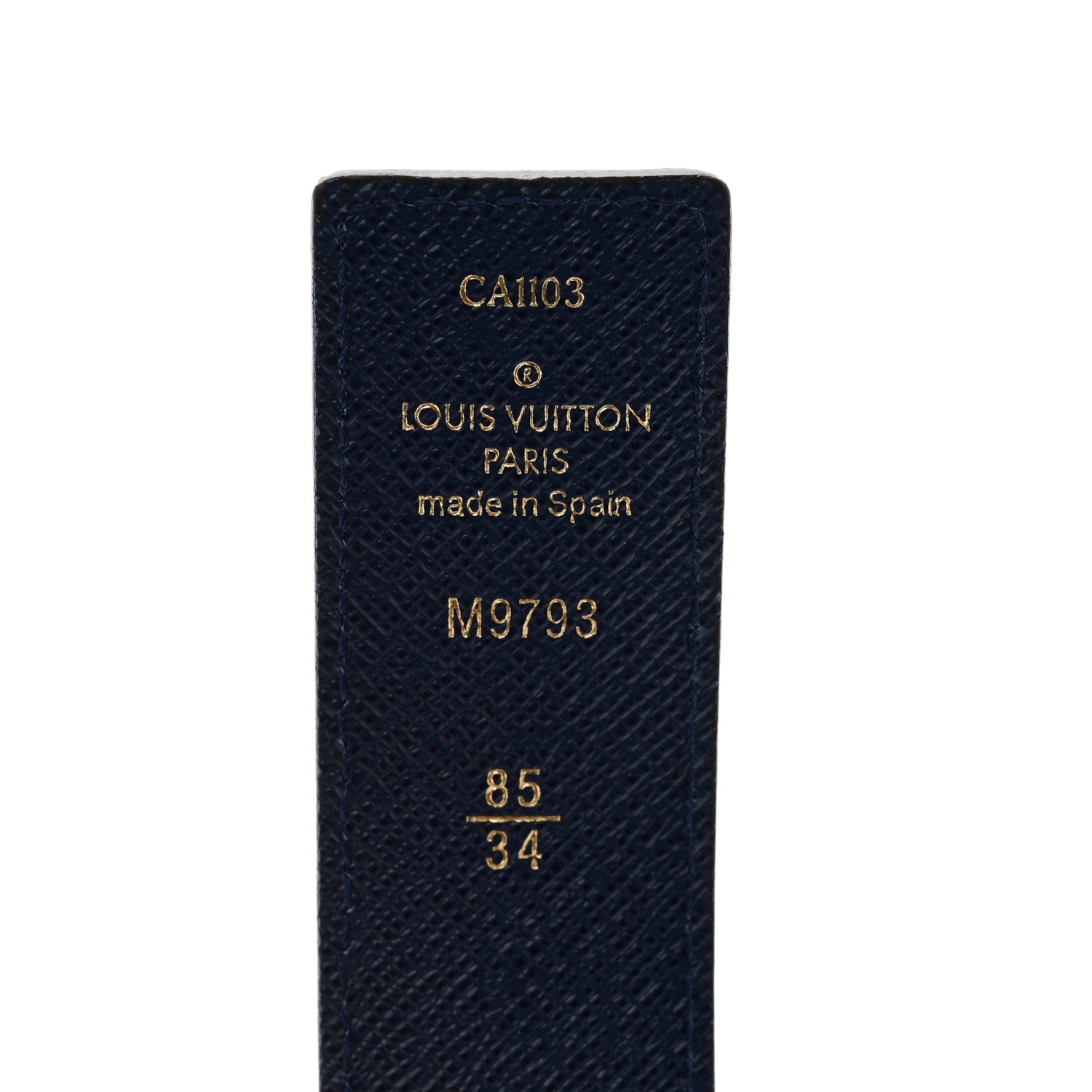 Louis Vuitton Calfskin Rainbow Monogram 30mm LV Initiales Reversible Belt 85 34 Blue 6 of 8
