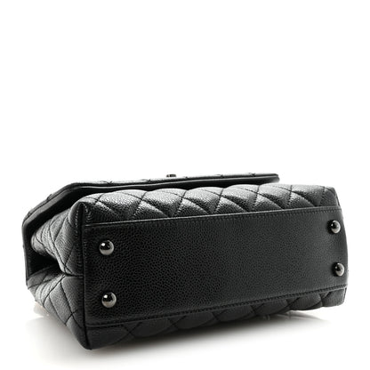 Chanel Iridescent Caviar Quilted Mini Coco Handle Flap So Black 4 of 11