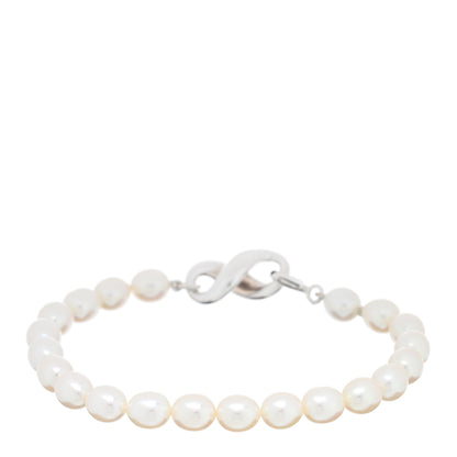 Tiffany Sterling Silver Pearl Figure 8 Bracelet 2 of 3