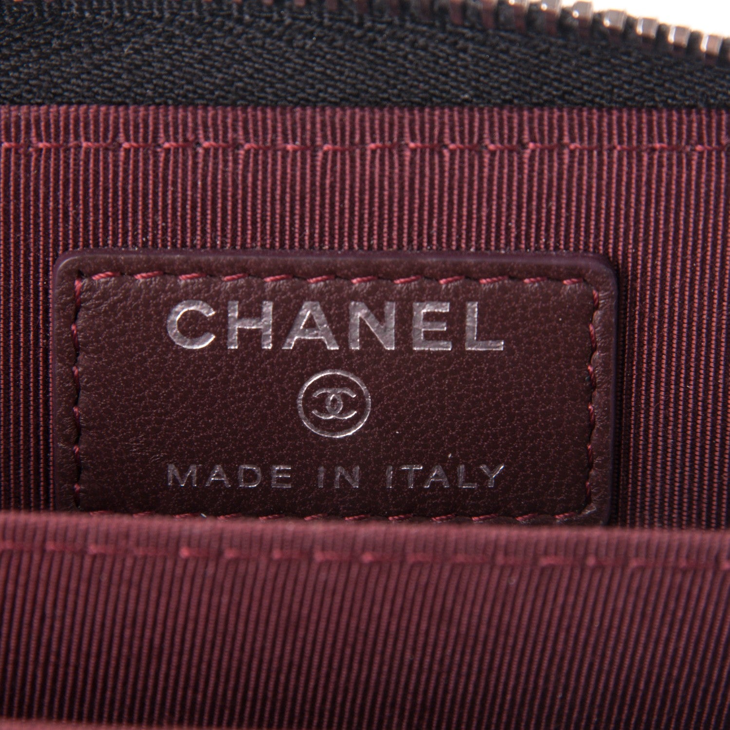 Chanel Lambskin Quilted Zip Around Coin Purse Wallet Black 6 of 7