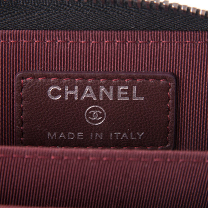 Chanel Lambskin Quilted Zip Around Coin Purse Wallet Black 6 of 7