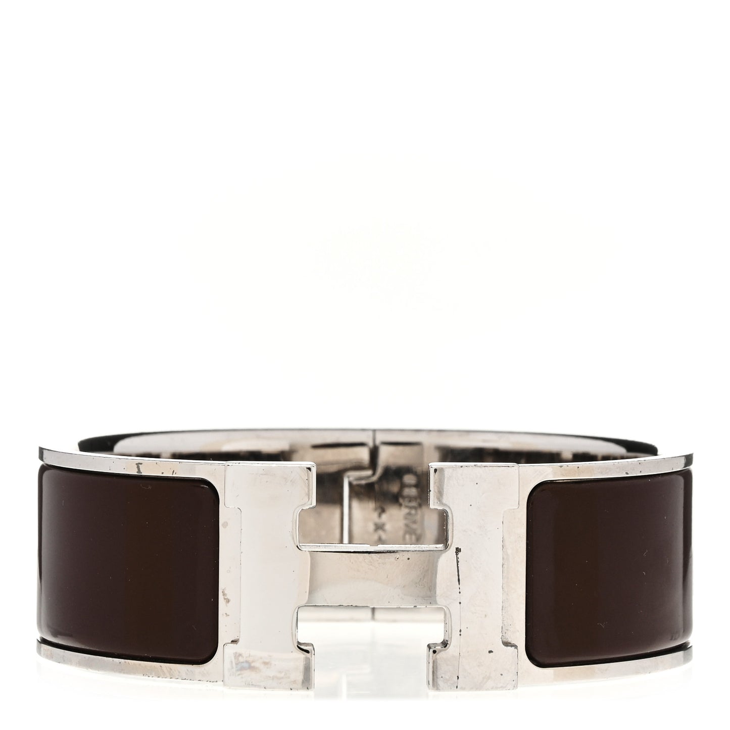 Enamel Wide Clic Clac H Bracelet GM Cachou