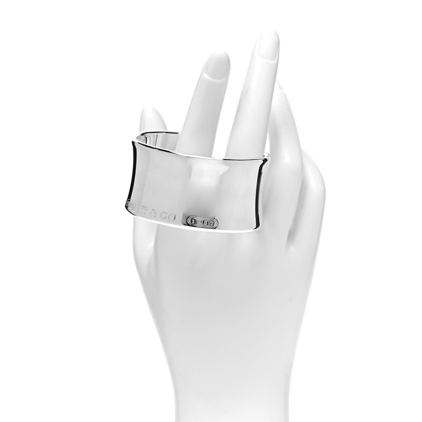 Sterling Silver Wide 1837 Cuff Bracelet