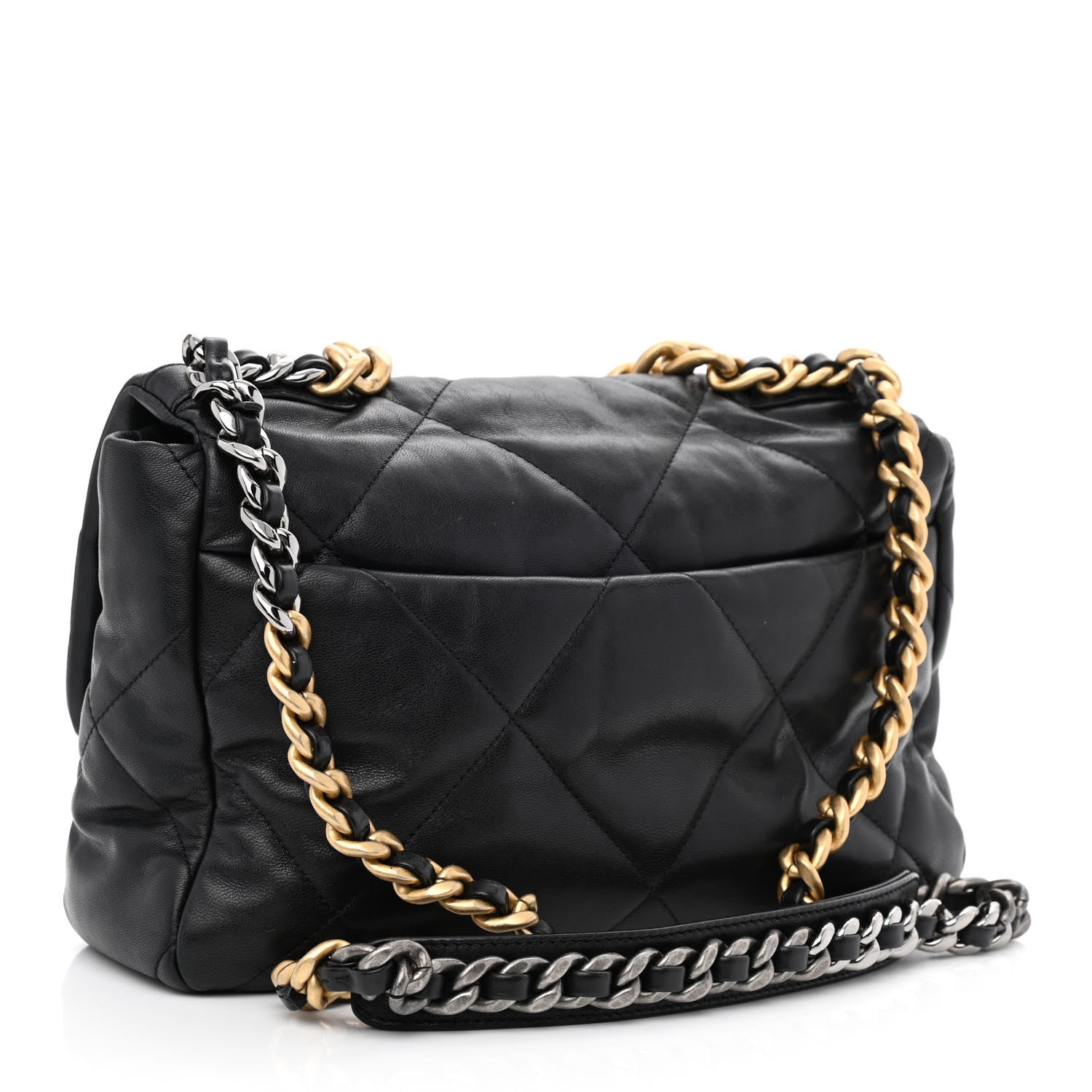 Chanel Lambskin Quilted Large Chanel 19 Flap Black 3 of 11