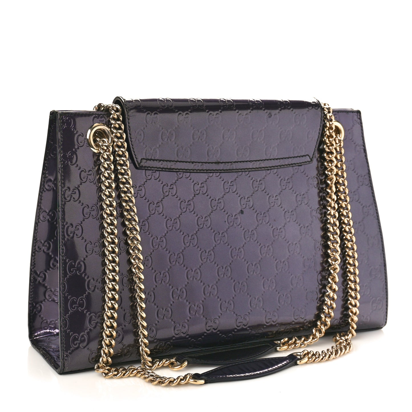 Shine Guccissima Large Emily Chain Shoulder Bag Melanzana