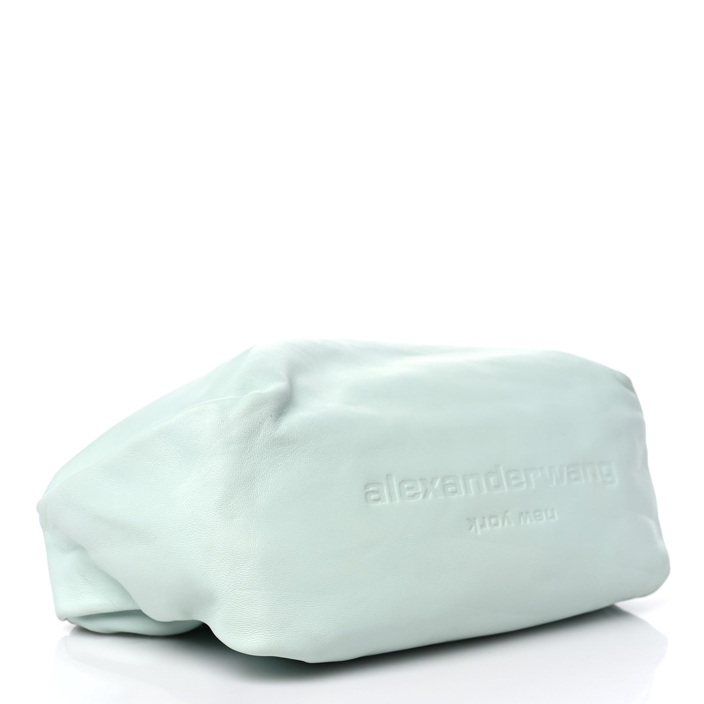 Lambskin Mini Scrunchie Bag Light Blue