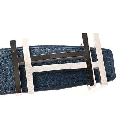 Hermes Box Togo 32mm Au Carre H Belt 100 40 Black Bleu De Prusse 7 of 8