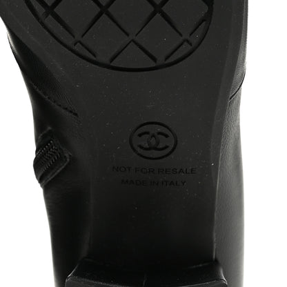 Chanel Stretch Lambskin Cap Toe CC Uniform Short Boots 36 Black 8 of 10