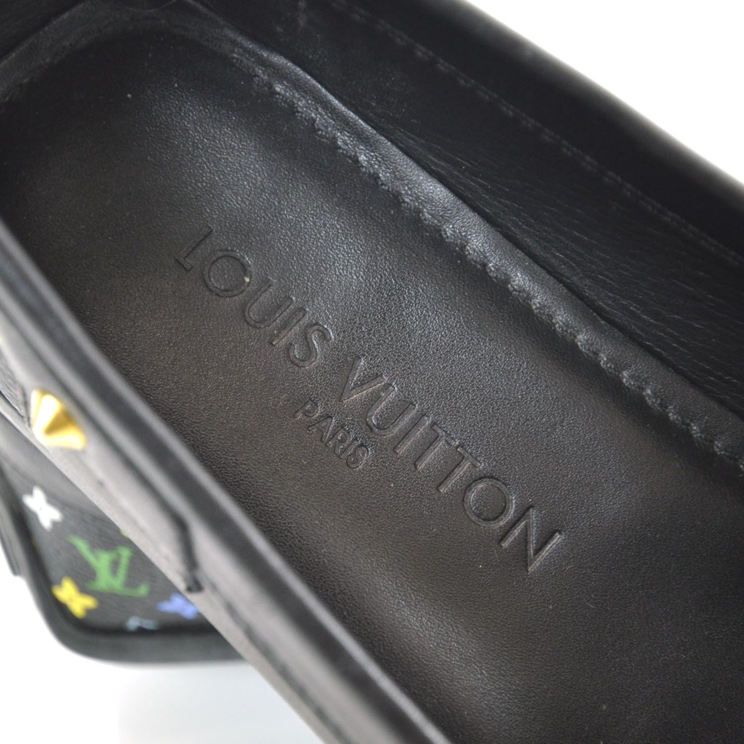 Louis Vuitton Monogram Multicolor Black Loafers 35 6 of 8