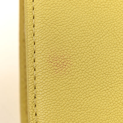 Chanel Caviar Chevron Quilted Medium Boy Flap Yellow 12 of 14