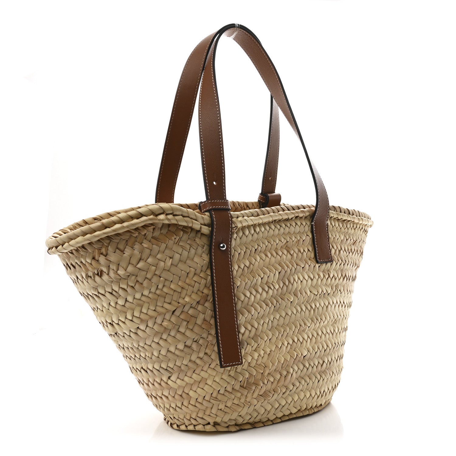 Loewe Raffia Basket Tote Bag Natural Tan 3 of 11
