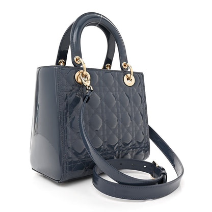 Christian Dior Patent Cannage Medium Lady Dior Cloud Blue 3 of 10
