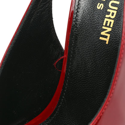 Saint Laurent Patent Venus 110 Slingback Pumps 37 Hot Red 8 of 10