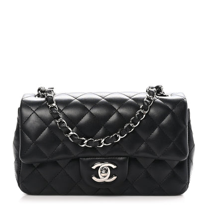 Chanel Lambskin Quilted Mini Rectangular Flap Black 1 of 11